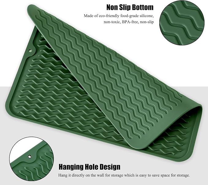 Silicone Dish Drying Mat for Multiple Usage, Easy clean, Eco-friendly, - Image 3