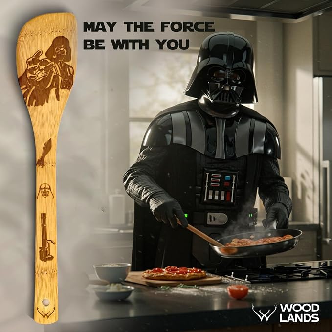 Star Warz gifts Wooden Spoons for Cooking for Space Wars Fans - Image 2