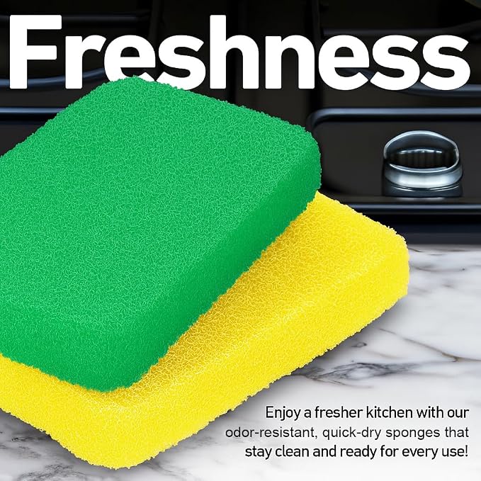 Casanero 6 Pack Silicone Dish Sponges, Heavy Duty Non Scratch Sponges - Image 5