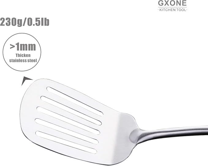 Metal Spatula, 304 Stainless Steel Wok Spatula - Image 4