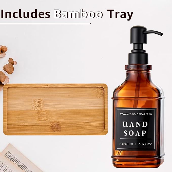 Amber Glass Soap Dispenser - Image 6