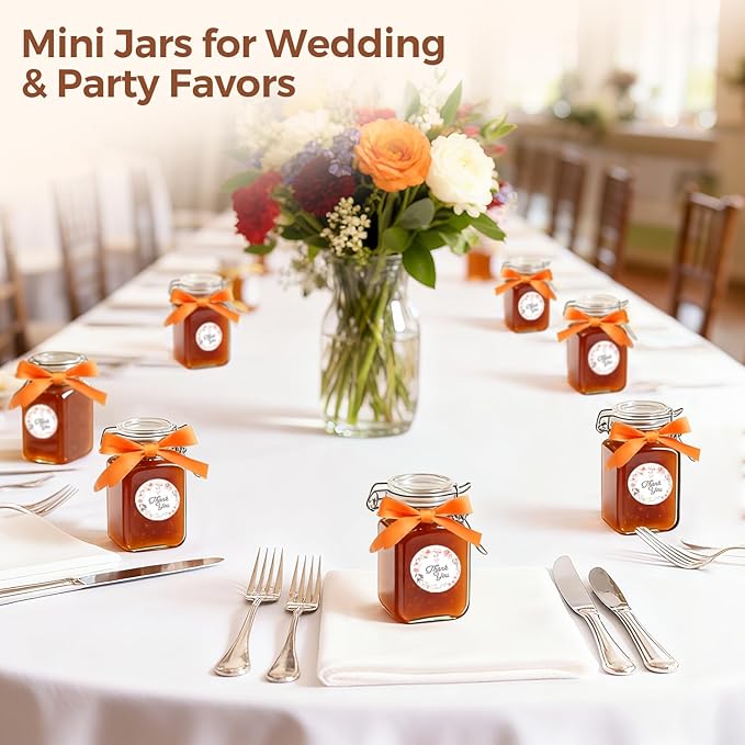 ComSaf Set of 6 Square Glass Jars - Image 6