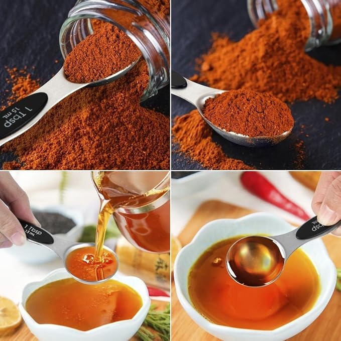 Magnetic Measuring Cups and Spoons Set, N52 Magnetic spoons Nesting Design - Image 7