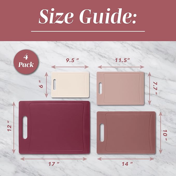 COOK WITH COLOR Non-Slip Cutting Board Set – Kitchen Essentials with Easy Grip - Image 5