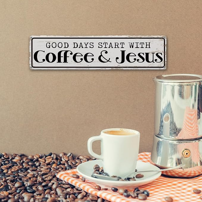 Coffee Signs for Coffees Station Decor, Good Days Start - Image 6