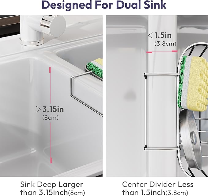 SWTYMIKI Sponge Holder for Kitchen Sink - Image 2