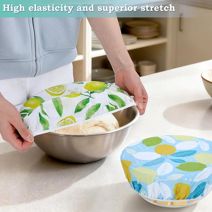 2 Large Reusable Beeswax Bowl Covers - Image 4