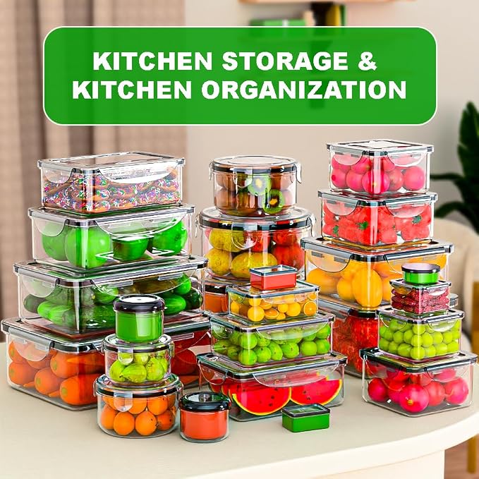 62 Pcs Large Food Storage Containers - Image 6
