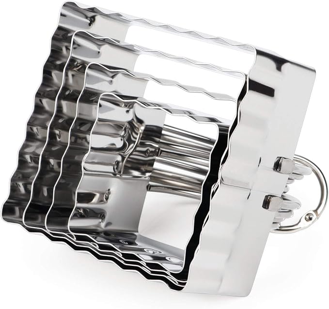 HULISEN Square Biscuit Cutter Set, Stainless Steel Cookies Cutter - Image 4
