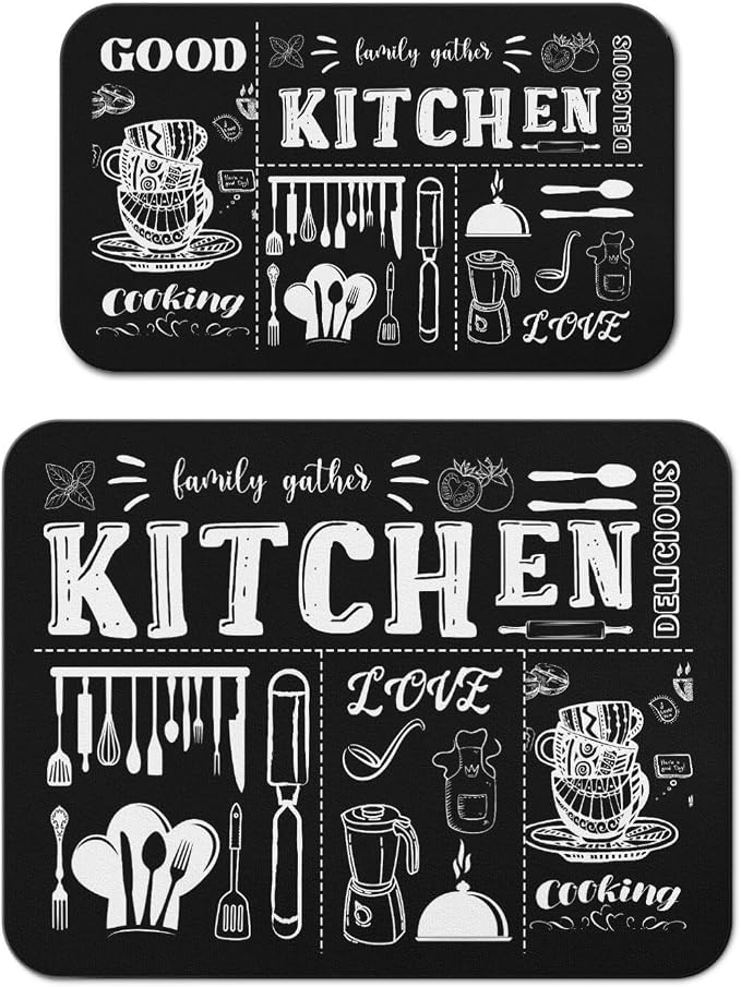 Dish Drying Mat for Kitchen Counter 2 Pack by Unknown