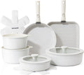 SENSARTE 17 Piece Pots and Pans Set, Nonstick Detachable Handle Cookware Set by SENSARTE