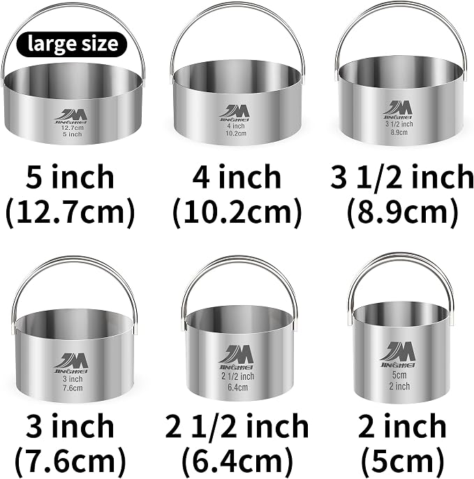 Biscuit Cutter Set for baking 2inch 2.5inch 3inch 3.5inch 4inch 5inch large - Image 2