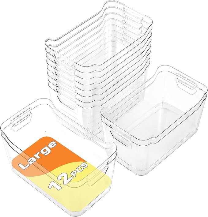 Clear Plastic Storage Bins by Unknown