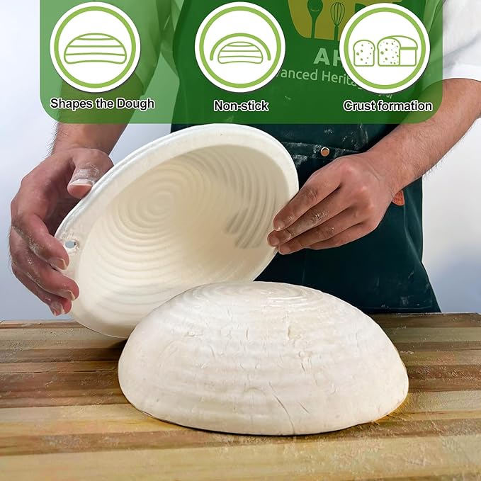 9 Inch Pulp Sourdough Banneton Bread Proofing Basket - Image 4