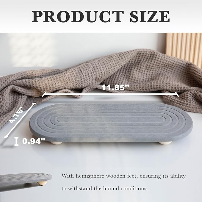 Instant Dry Sink Caddy Organizer – Water Absorbing Stone Tray - Image 6