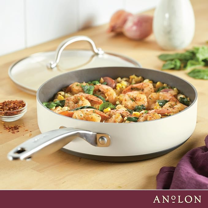 Anolon Achieve Hard Anodized Nonstick Sauté Pan - Image 8