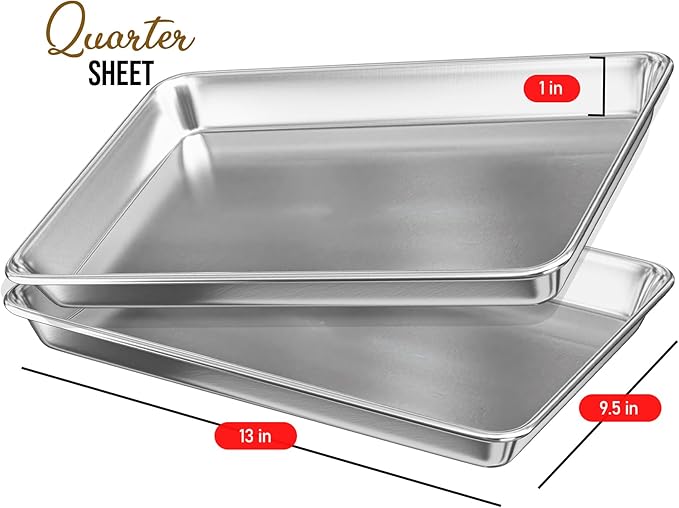 Eatex Aluminum Baking Sheet Set, 4 Pack Cookie Sheets, Warp & Rust Resistant - Image 2