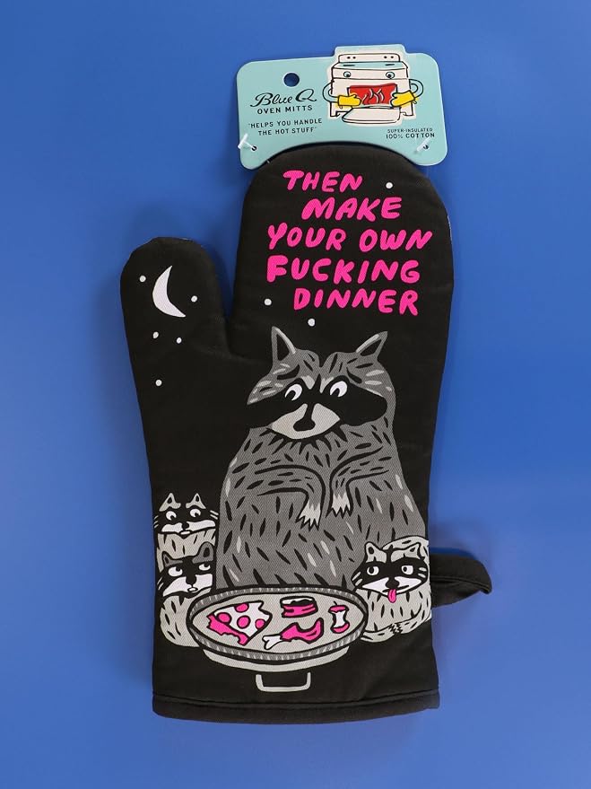 Blue Q Then Make Your Own Dinner Funny Oven Mitts - Image 4