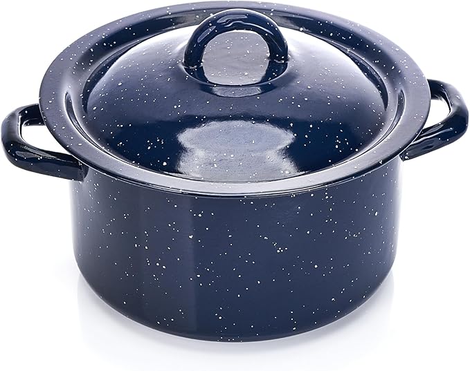 IMUSA USA C20666-1062810W Speckled Enamel Stock Pot by VisitIMUSA