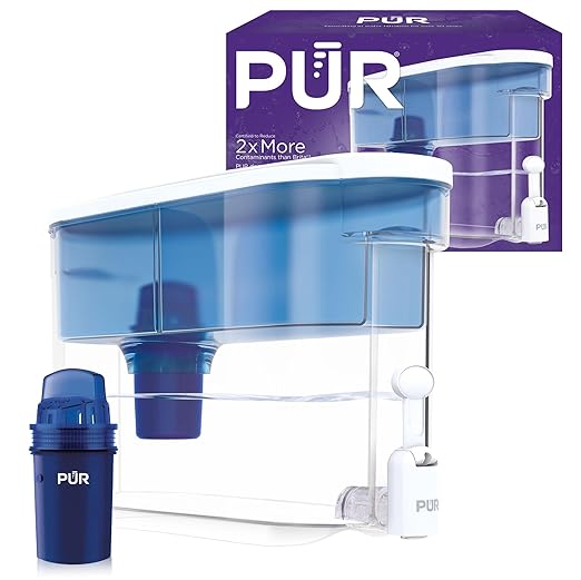 PUR 30-Cup Countertop Water Filter Dispenser, 1 Genuine PUR Filter, 2-in-1 by PUR