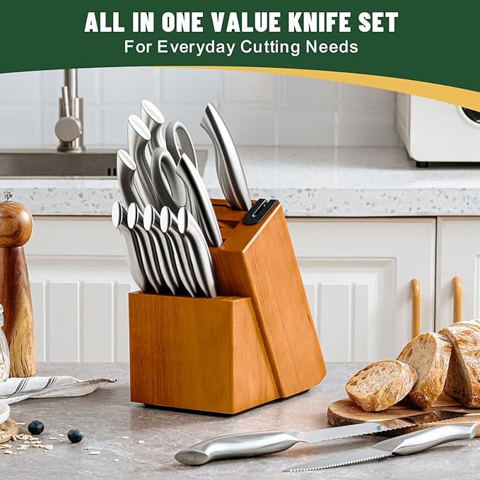 Knife Set, EWFEN 14-Piece Kitchen Knife Set - Image 3