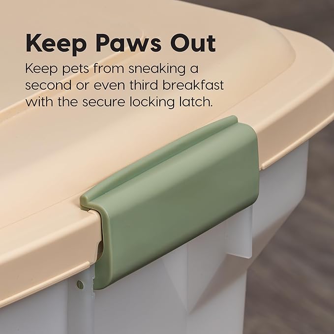 IRIS USA Dog Food Storage Container 58 lbs, Attachable Wheels, - Image 8