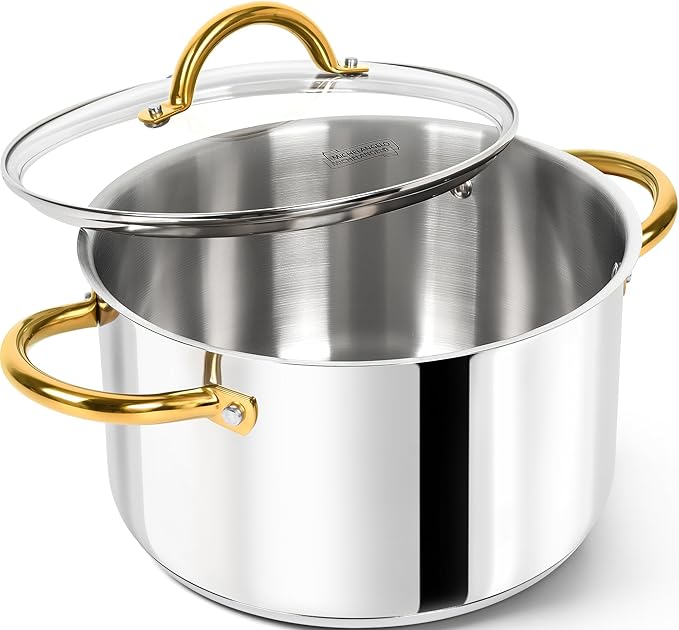 MICHELANGELO Stainless Steel Pots - 6 Qt Induction Pot by Michelangelo