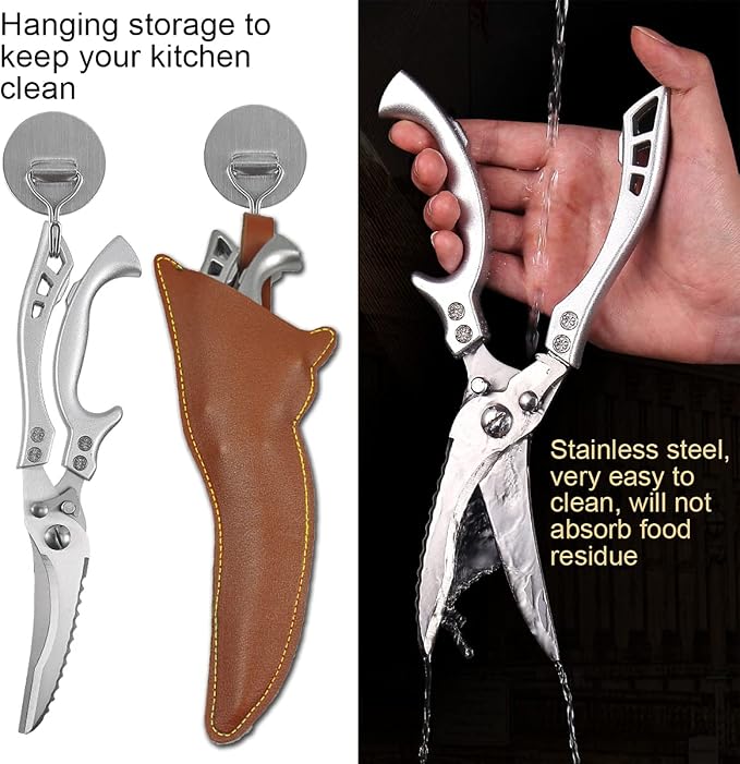 ANDONG Upgrade Heavy Duty Stainless Steel Kitchen Scissors - Image 4