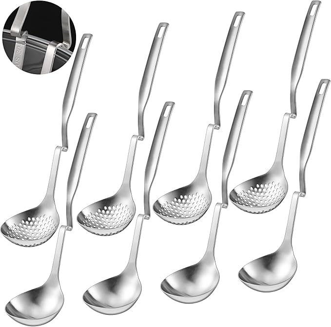Patelai Hot Pot Slotted Ladle Set Stainless Steel Soup Ladle Strainer Scoops by Patelai