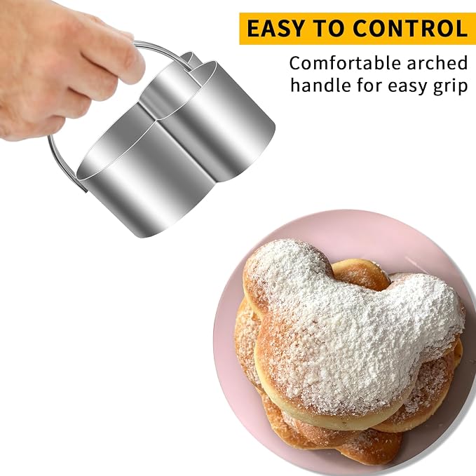 Biscuit Cutters with Handle, Stainless Steel Cookies Cutter, Professional - Image 2