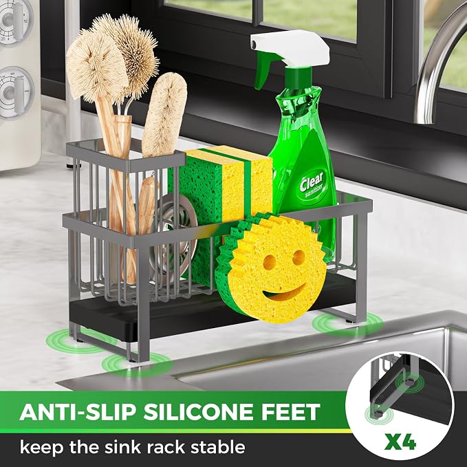 Sponge Holder for Kitchen Sink, Sink Caddy - Image 3