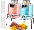 Lallisa 2 Pcs 2 Gallon Glass Drink Dispenser by Lallisa
