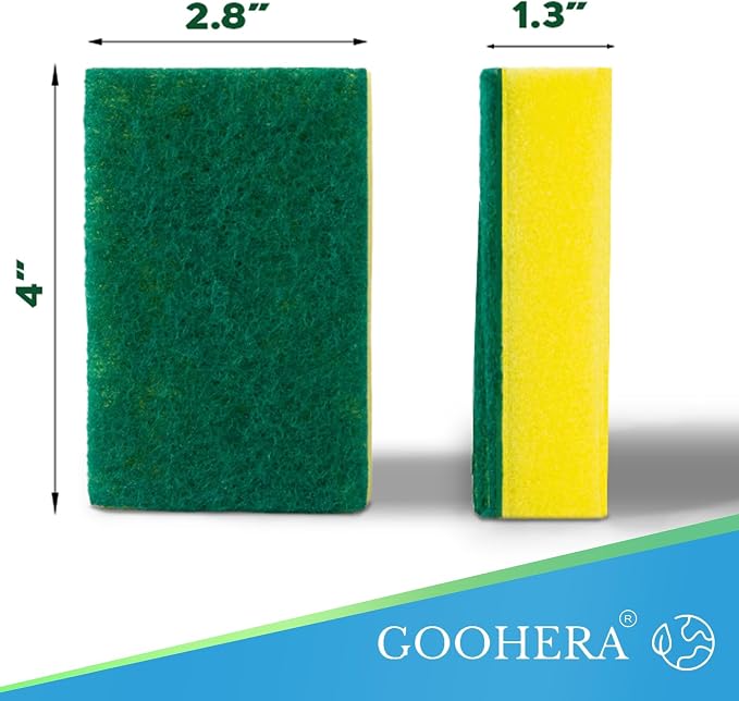 Heavy Duty Scrub Sponge for Cookware, Dual-Sided Cleaning Pot Scrubber - Image 2