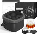 Mooues Clear Ice Ball Maker Mold, Whiskey Ice Cube Tray, 2.4 Inch Large Round by Mooues