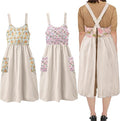 Uaussi Cotton Linen Apron Cross Back Work Apron by Uaussi