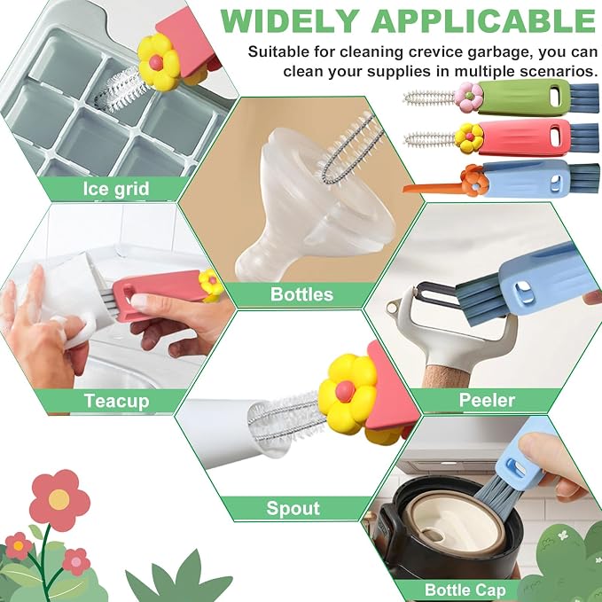 3 in 1 Cup Lid Cleaning Brush, Portable Water Bottle Brush, Bottle Gaps - Image 6