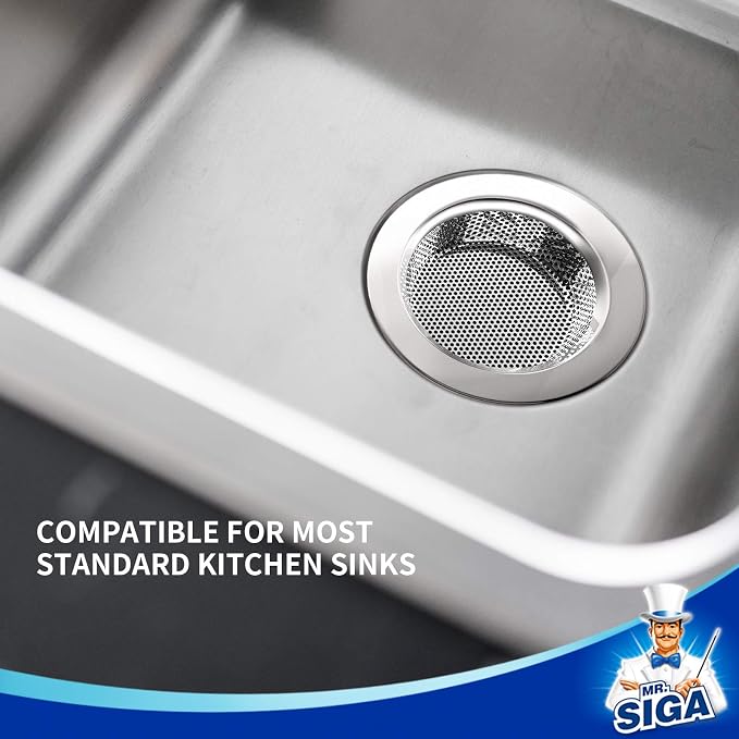 MR.SIGA Kitchen Sink Strainer, Stainless Steel Sink Drain Strainer, Dishwasher - Image 8