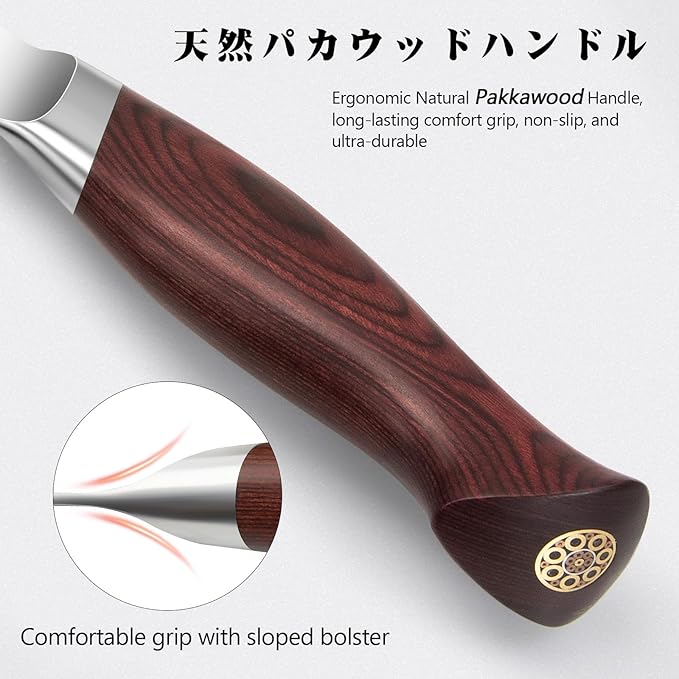 SHAN ZU Japanese Knife Set 3 PCs, High Carbon 10Cr15Mov Stainless Steel Chef - Image 5