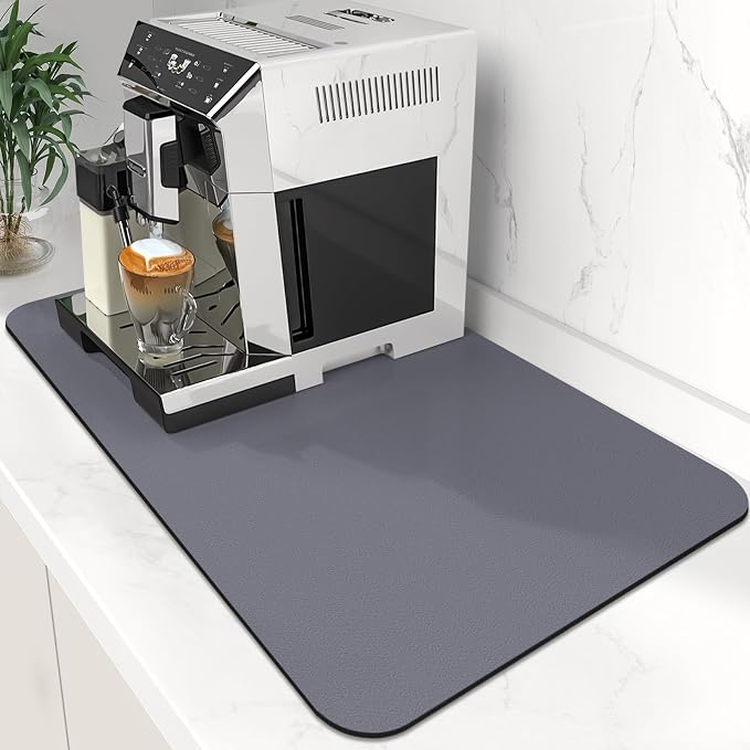 WISELIFE Coffee Mat Super Absorbent Dish Drying Mat Coffee Bar Accessories by WiseLife