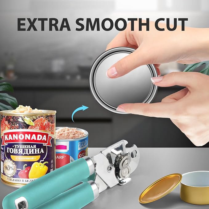 Safring Can Opener Manual, Heavy Duty Handheld Strong Can Opener - Image 7