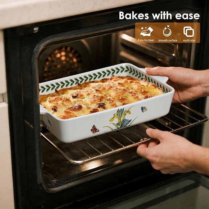 ACMLIFE Ceramic Casserole Dish Set, Ceramic Baking Dish - Image 2