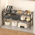 Mustorn Pots and Pans Organizer Under Cabinet, Expandable 2 Tier Under Sink by MUSTORN