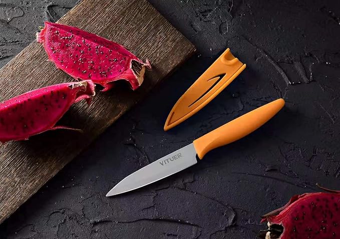 VITUER Paring knife, 4 Inch Peeling Fruit and Vegetable Knife, Ultra Sharp - Image 4
