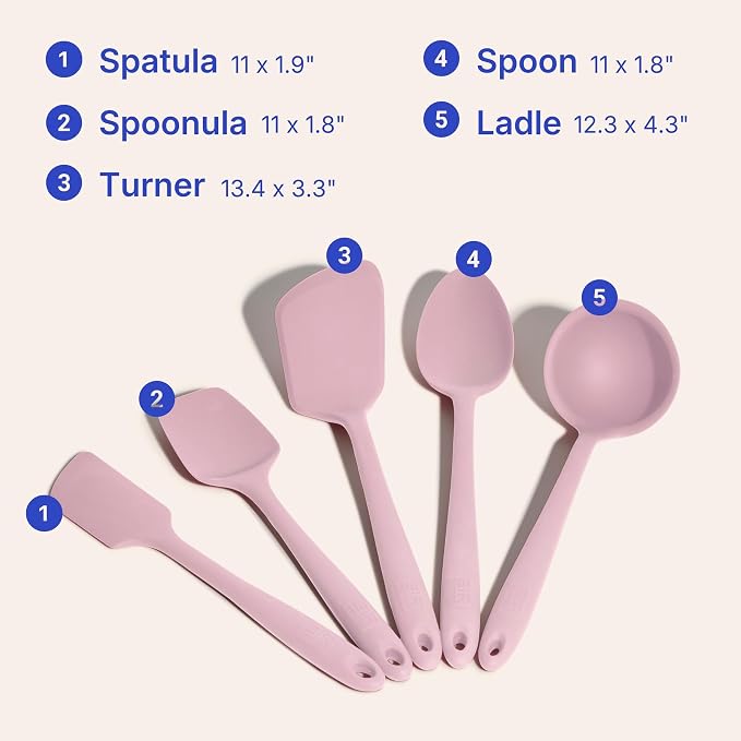 GIR 5-Piece Silicone Kitchen Utensils Set, Non-Toxic Cooking Utensils - Image 6