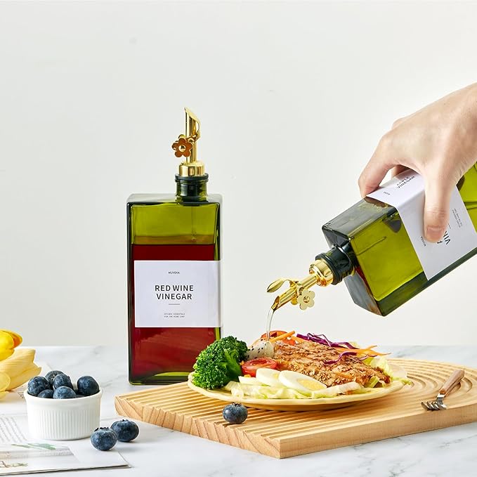 Olive Oil Dispenser Bottle for Kitchen, 16.9oz /500ml Cooking Vinegar Dispenser - Image 4