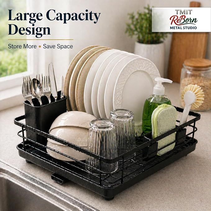 Metal Dish Drying Rack for Kitchen Counter, Sink Organizer - Image 4