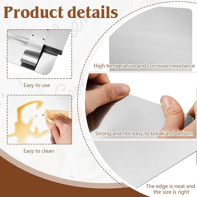 Ferraycle 2 Pack 20-1/2" W x 9" H 304 Stainless Steel Fryer Splash Guard - Image 3