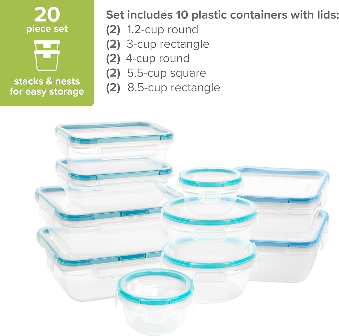 Snapware Plastic Total Solutions Food Storage Containers Set, Airtight & - Image 3