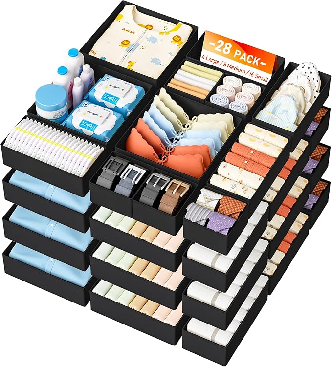 DIMJ Drawer Organizer Clothes 28 Pack by DiMJ