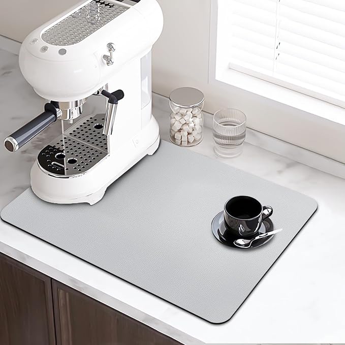 LOPNUR Kitchen Dish Drying Mat, Diatomite Coffee Mat, Super Absorbent Dish - Image 2